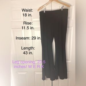 Foxblood mega flare pants, size 2XL